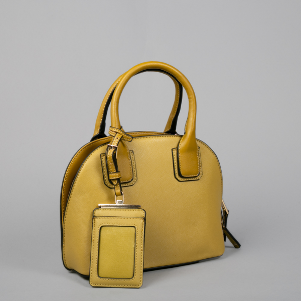 Γυναικεία τσάντα Carpisa σκούρο κίτρινο από οικολογικό δέρμα - Kalapod.gr